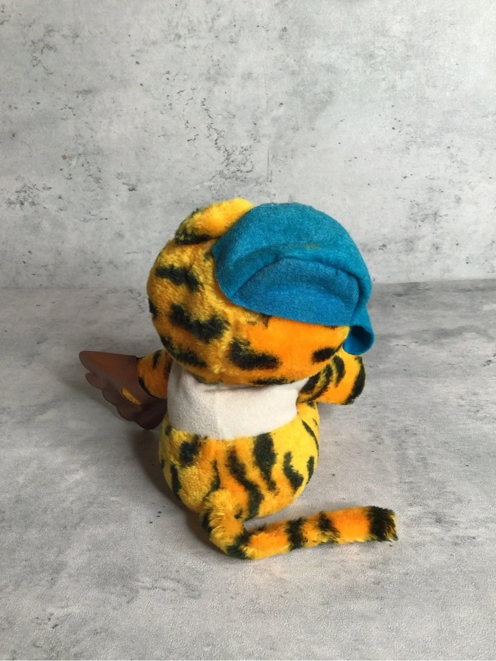 Vintage 1970's Dakin Tiger Baseball Stuffed Animal Plush Toy Sambo Cap and Glove